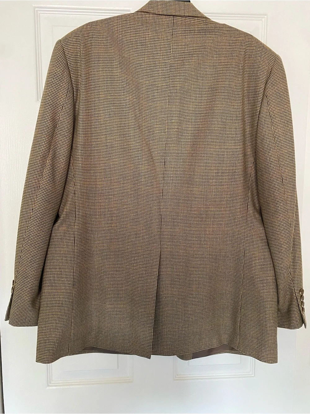 Lauren Ralph Lauren Vintage Silk Wool Houndstooth Blazer 42R
